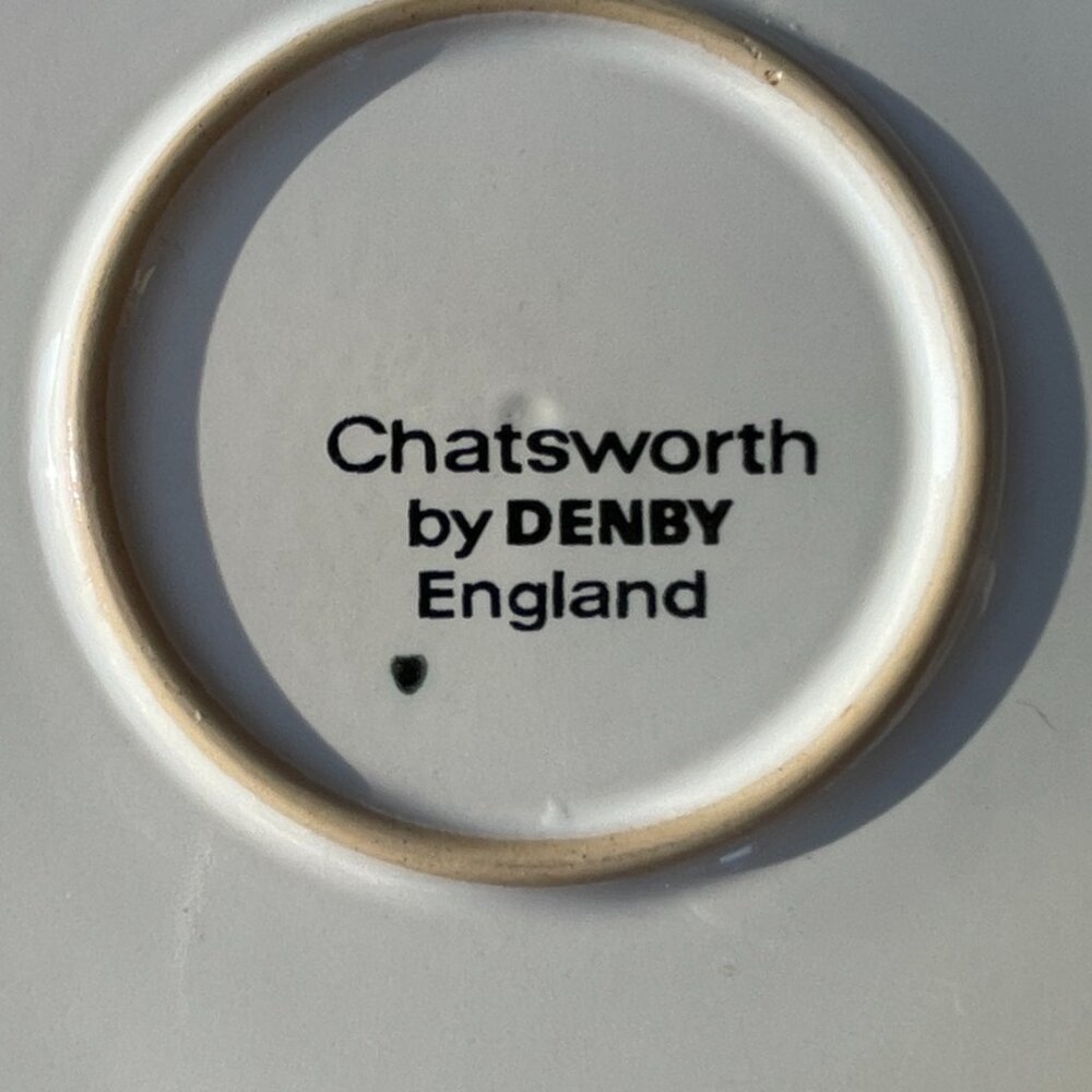 SOLD: Denby Langley CHATSWORTH Dinner Plate Lot of FOUR Vintage Hand Painted - Picture 11 of 11